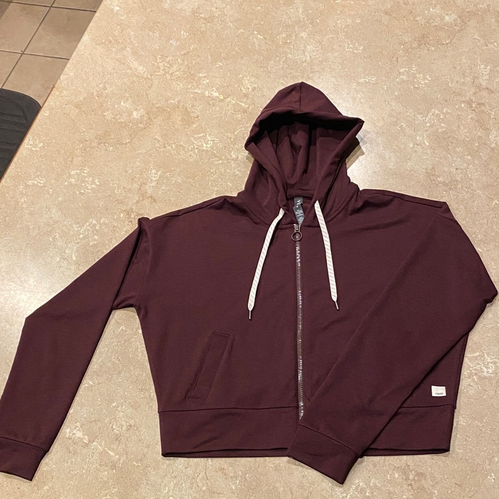 Vuori Maroon Zip-Up Hoodie